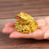 Fortune Toad Statue: Classic Symbol of Wealth for Home, Office & Popular Gift.