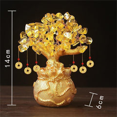 Feng Shui Wealth-Attracting Crystal Money Tree for Home & Office