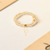 2mm Citrine Ring for Women Feng Shui Wealth Crystal Tiny Gold Stackable Ring