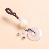 Agate Chalcedony Safety Knot Keychain, Unisex Car Keyring Creative Gift