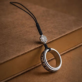Spinning Six Word Mantra Ring Holder | Feng Shui Phone Lanyard & Good Luck Charm