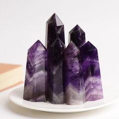 Amethyst Crystal Pillar - Feng Shui Decor & Healing Crystal for Energy Balance
