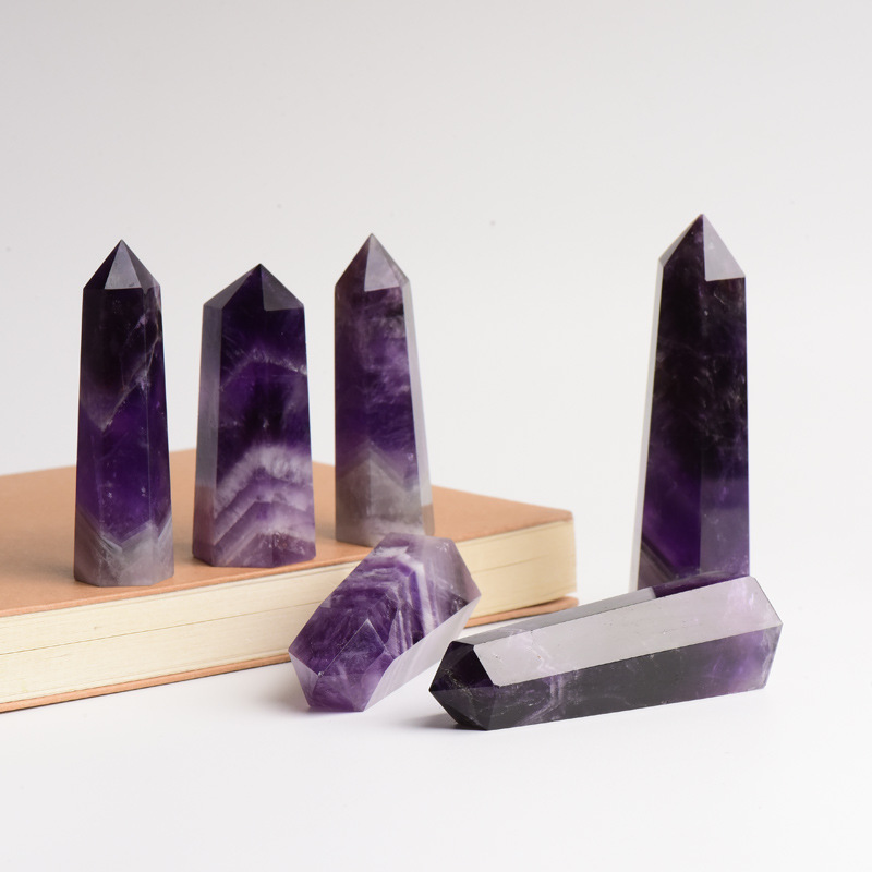 Amethyst Crystal Pillar - Feng Shui Decor & Healing Crystal for Energy Balance