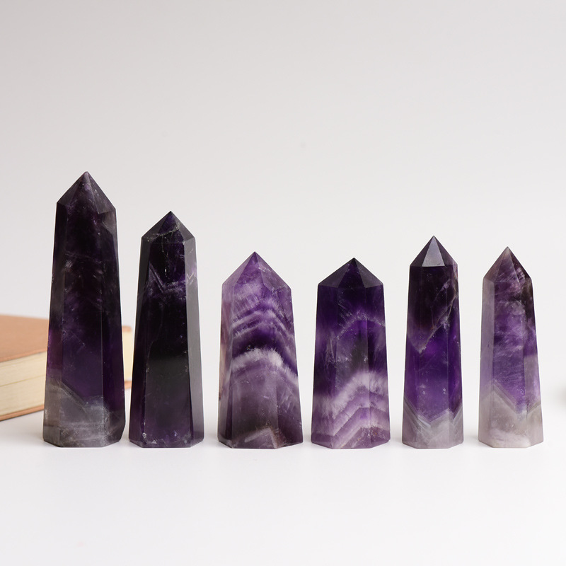 Amethyst Crystal Pillar - Feng Shui Decor & Healing Crystal for Energy Balance