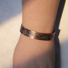 Lucky Tree Of Life Balance Magnetic Adjustable Cuff Bracelet Bangle