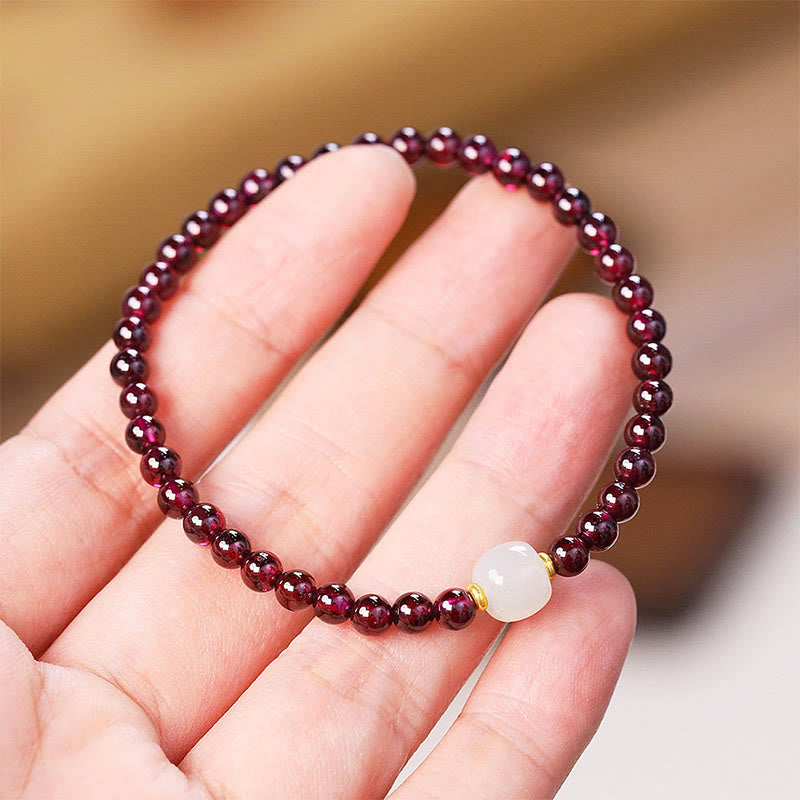 Natural Garnet Jade Bead Purification Bracelet