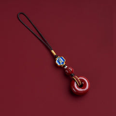 The Zodiac Natural Cinnabar Amulet for Phone or Keys