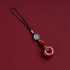 The Zodiac Natural Cinnabar Amulet for Phone or Keys