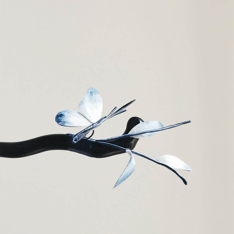 Handmade Velvet Flower Mulberry Silk Butterfly Brooch Hairpin | Exquisite Artisanal Hair Accessory with Butterfly & Floral Elements