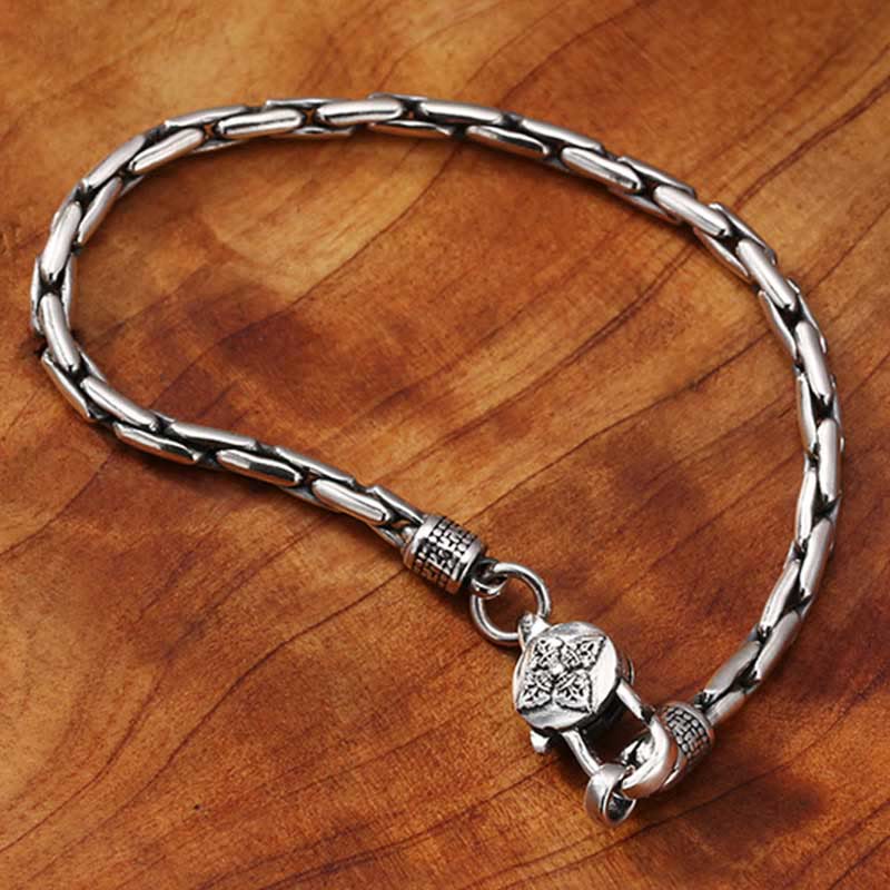 Tibetan Double Dorje Om Mani Padme Hum Buddha Swastika Vajra Strength Bracelet