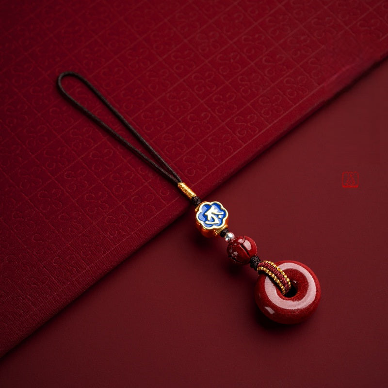 The Zodiac Natural Cinnabar Amulet for Phone or Keys