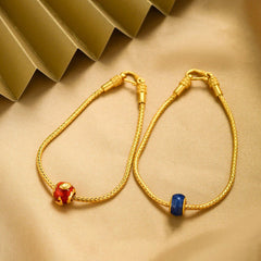 Tibetan 18K Gold Om Mani Padme Hum Lucky Koi Fish Fu Character Ingot Copper Coin Peace Bracelet