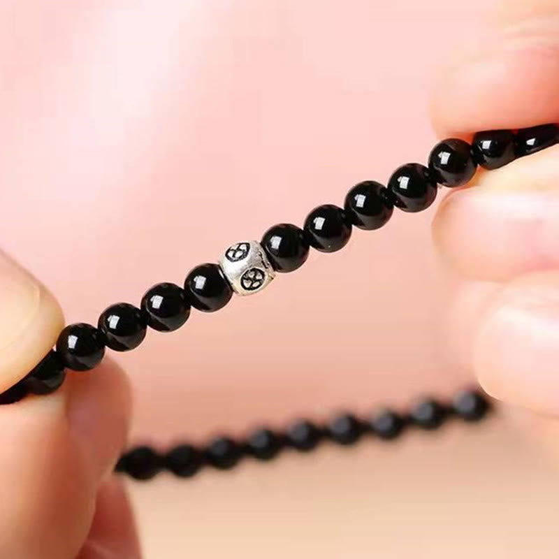 Obsidian Smoky Quartz Purification Strength Bracelet