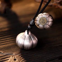 Victory Pendant Thai Silver Multi-Functional Garlic Keychain & Necklace Charm