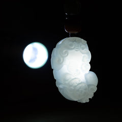 Lucky Jade Pi Xiu Keychain for Wealth and Car Protection