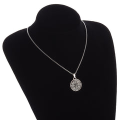 Feng Shui Compass Necklace for Men - Brass Alloy Protection Pendant