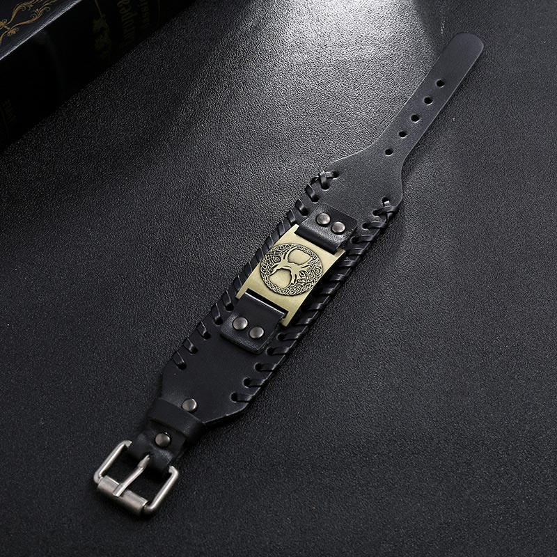 Lucky Tree Of Life Balance Leather Bracelet