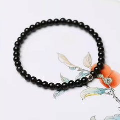 Obsidian Smoky Quartz Purification Strength Bracelet