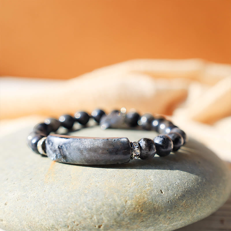 Natural Quartz Love Heart Healing Beads Bracelet