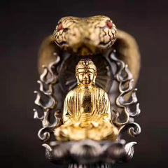 Tibetan Om Mani Padme Hum Buddha Wealth Rotation Necklace Vajra Pendant