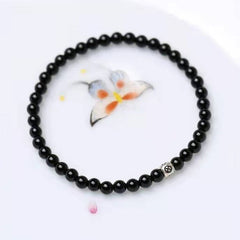 Obsidian Smoky Quartz Purification Strength Bracelet
