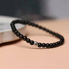 Obsidian Smoky Quartz Purification Strength Bracelet