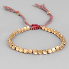 Tibetan Copper Beads Healing Luck Bracelet