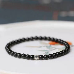 Obsidian Smoky Quartz Purification Strength Bracelet