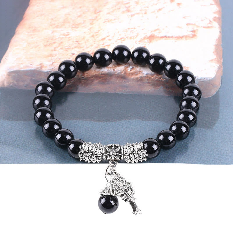Natural Gemstone Tree of Life Lucky Charm Stretch Bracelet