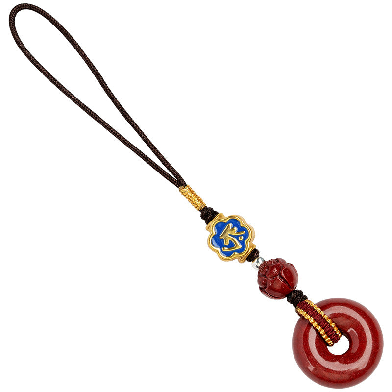 The Zodiac Natural Cinnabar Amulet for Phone or Keys