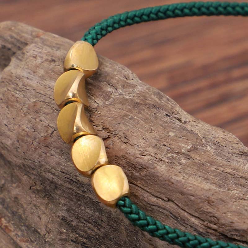 3 PCS Tibetan Copper Beads Healing Protection Luck Bracelet Set