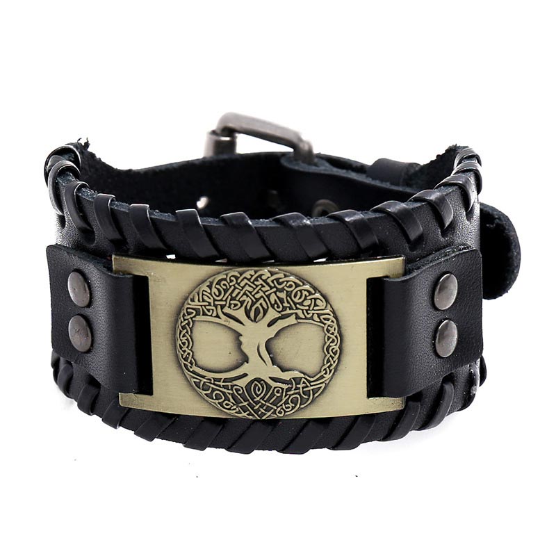Lucky Tree Of Life Balance Leather Bracelet
