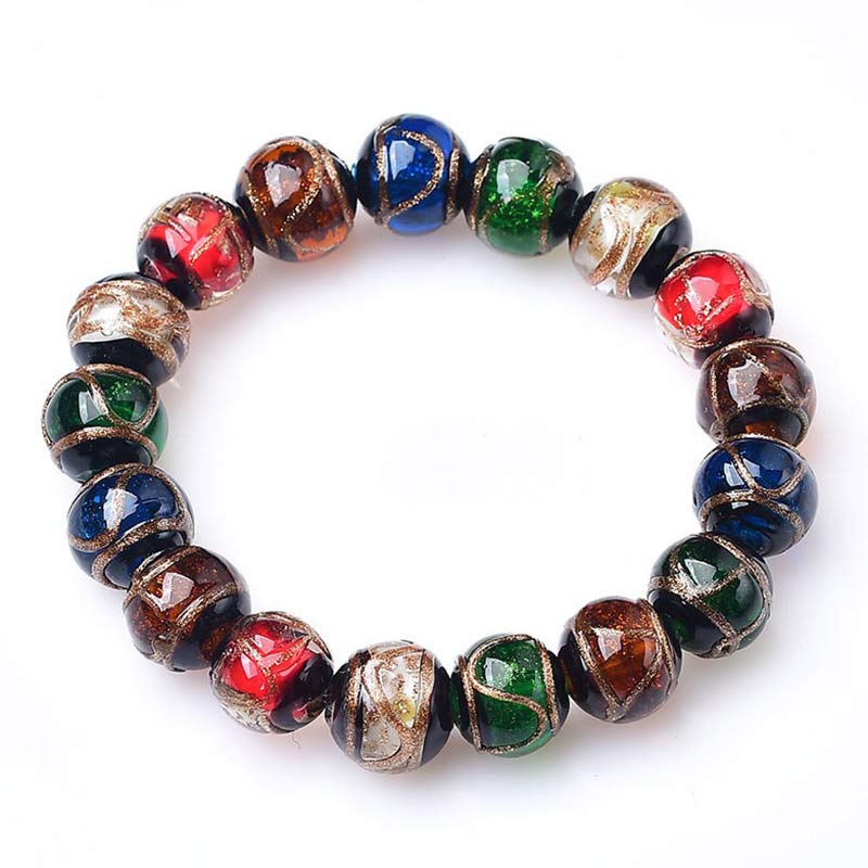 Colorful Liuli Glass Bead Luck Bracelet