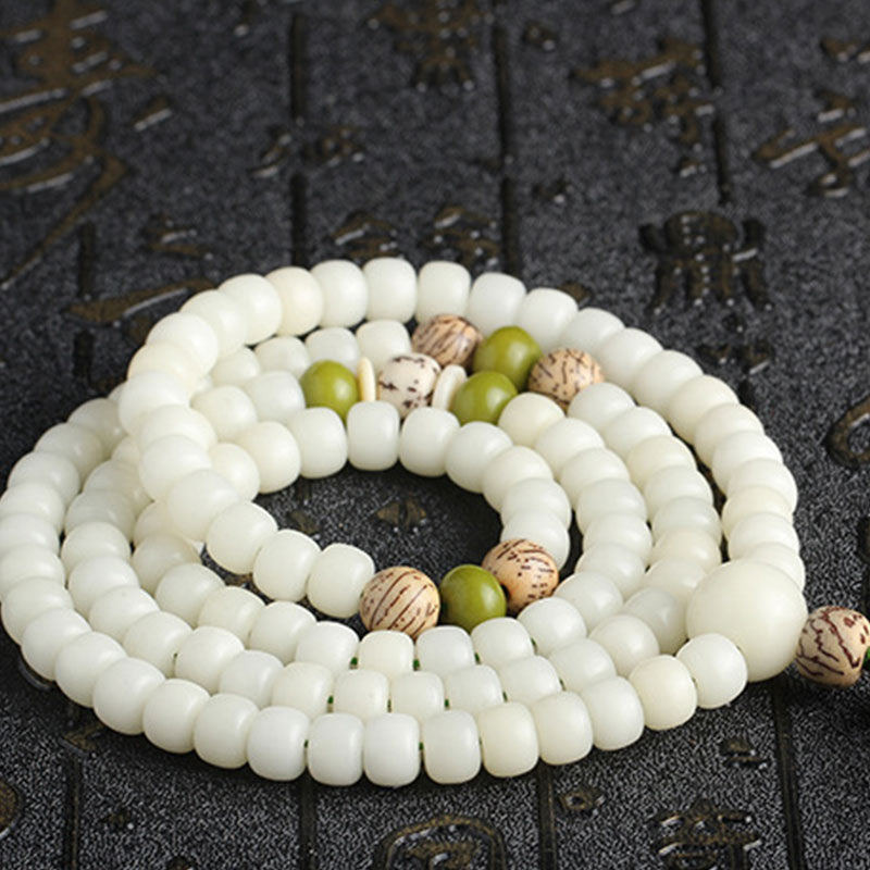 Jade Bodhi Lotus Mala Harmony Necklace Bracelet