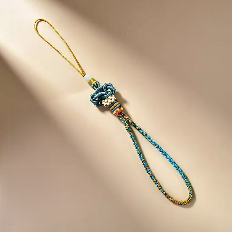 Handcrafted Exquisite Wenchang Knot Phone Strap Good Fortune and Safety Charm Keychain