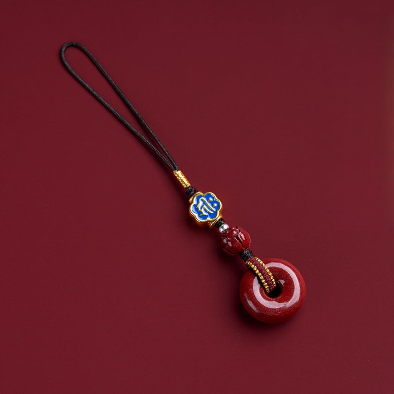 The Zodiac Natural Cinnabar Amulet for Phone or Keys