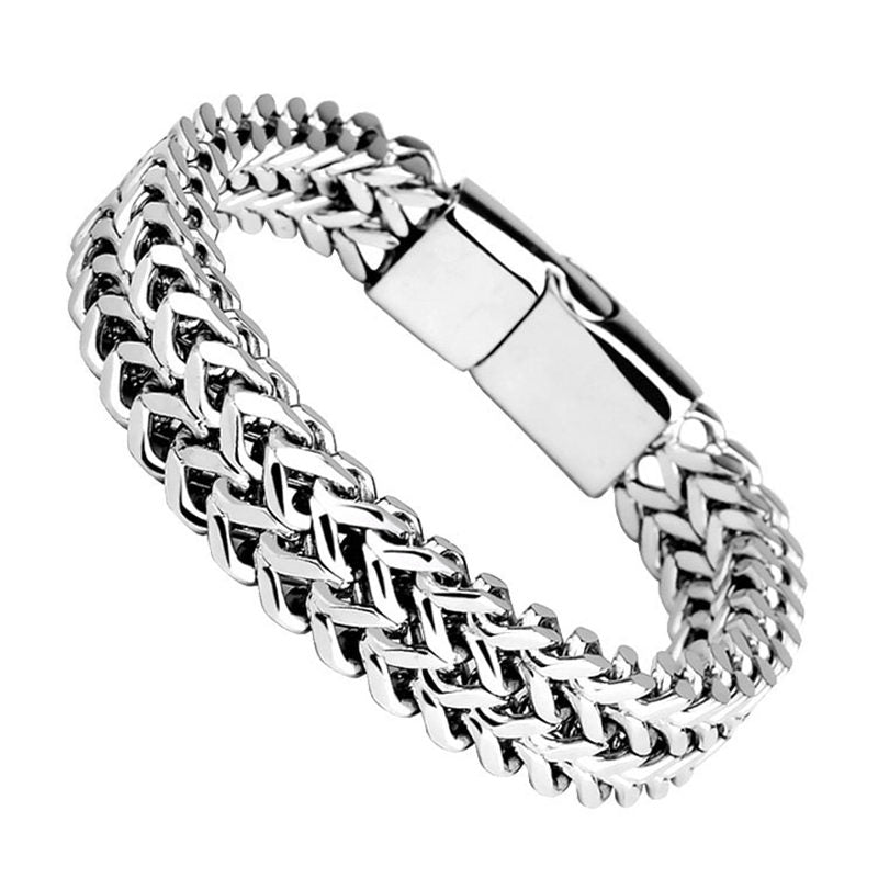 Fish Scale Magnetic Buckle Titanium Steel Balance Bracelet Bangle