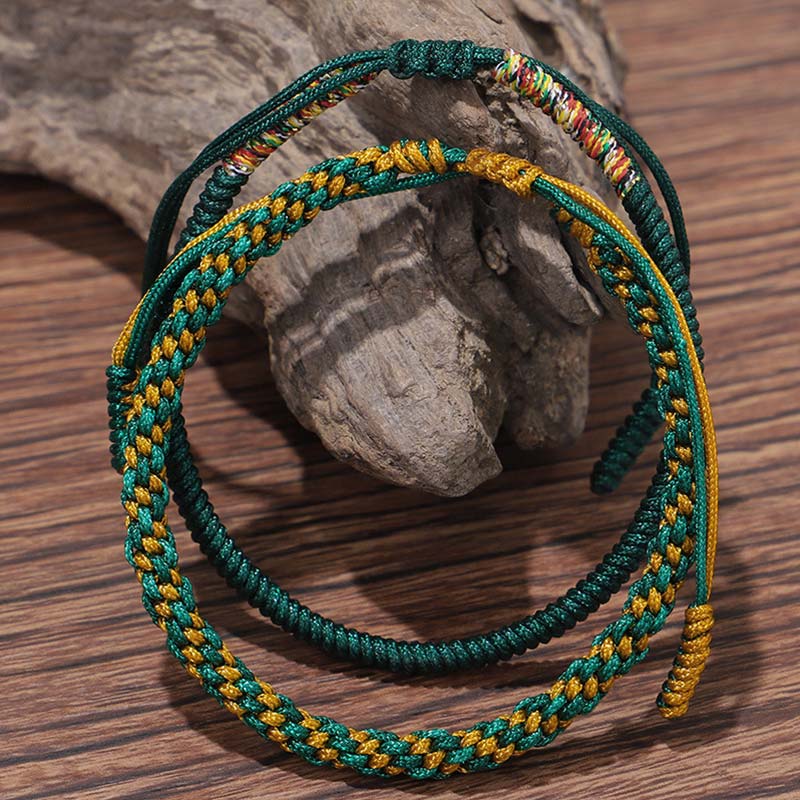 3 PCS Tibetan Copper Beads Healing Protection Luck Bracelet Set
