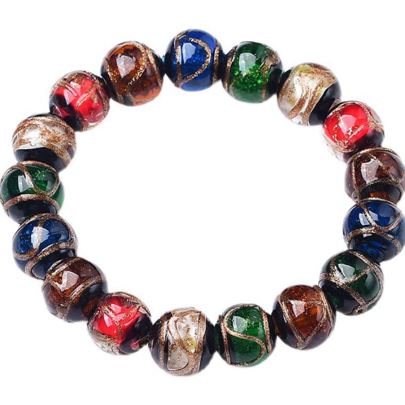 Colorful Liuli Glass Bead Luck Bracelet
