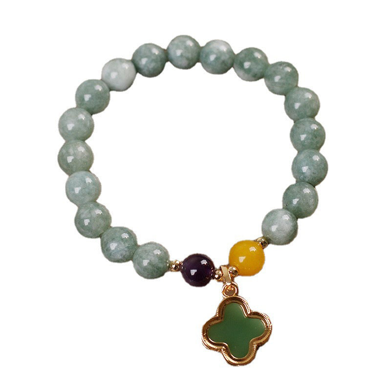 Jade Four Leaf Clover Luck Bracelet