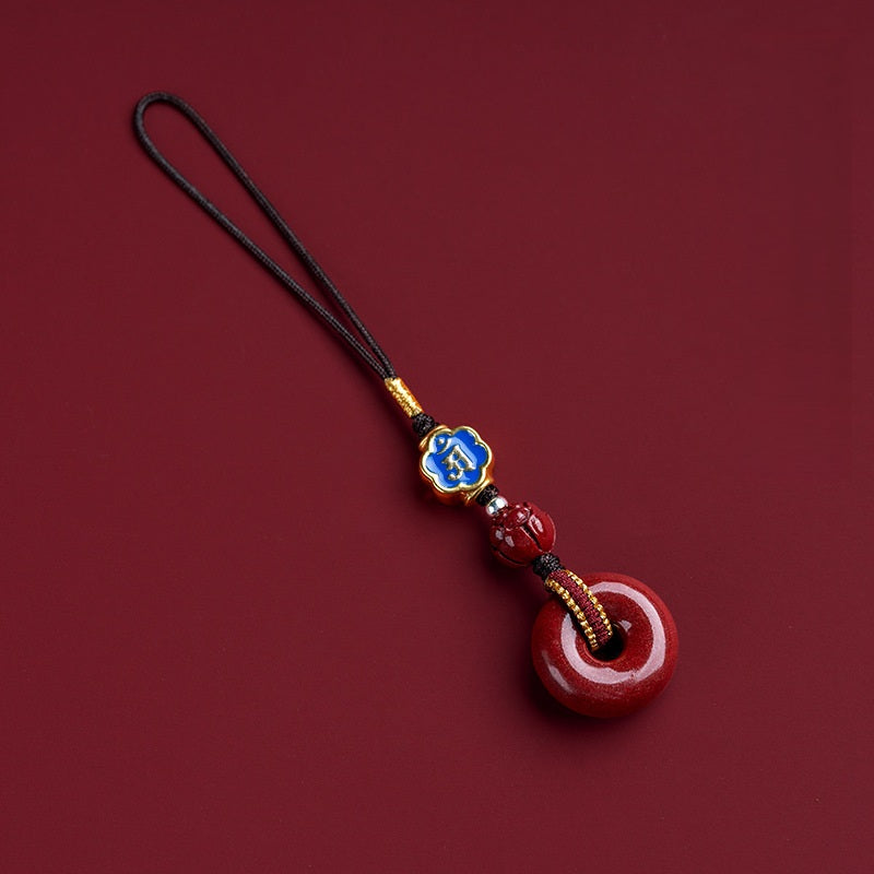 The Zodiac Natural Cinnabar Amulet for Phone or Keys