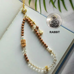 Handy-Anhänger aus natürlichem Sandelholz und Kristall zum Schutz des jeweiligen Sternzeichens