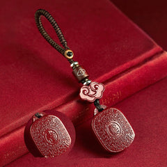 Chinese Amulets & Talismans Keychain: Cinnabar Piyao Coin & More