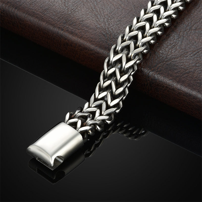Fish Scale Magnetic Buckle Titanium Steel Balance Bracelet Bangle