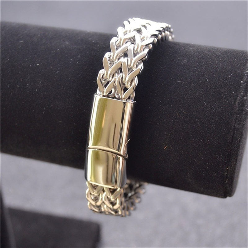 Fish Scale Magnetic Buckle Titanium Steel Balance Bracelet Bangle