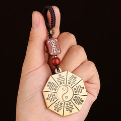 Tao Taiji Bagua Amulet Keychain for Personal Protection & Peace