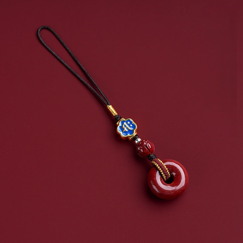 The Zodiac Natural Cinnabar Amulet for Phone or Keys