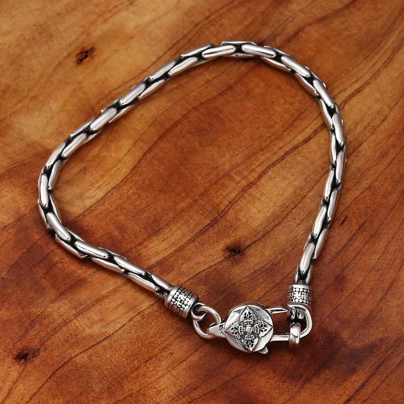Tibetan Double Dorje Om Mani Padme Hum Buddha Swastika Vajra Strength Bracelet