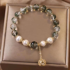 Quartz Crystals Stretch Bracelet,Healing Crystals Beaded