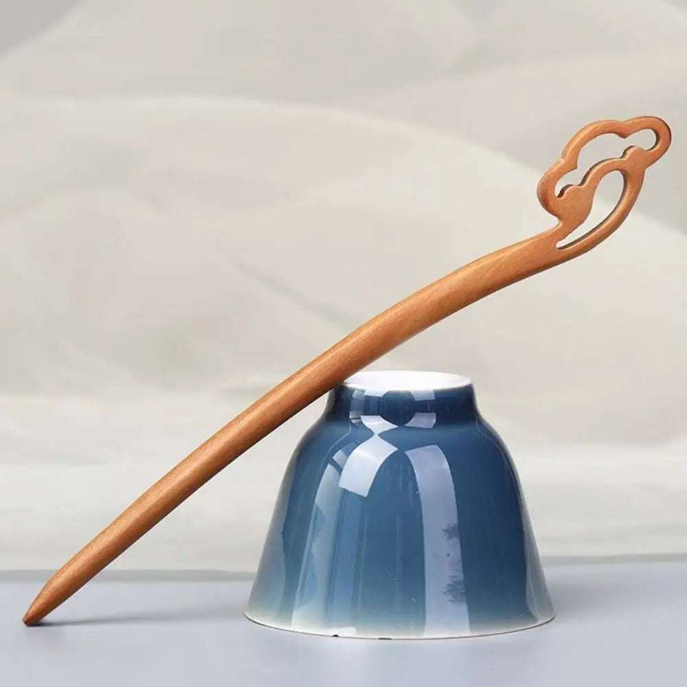 Cute Tassel Wooden Hair Stick: Chinese Style Bun Pin for Hanfu & Daily Wear